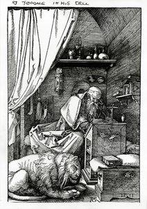 Aziz Jerome hücresinde, 1511 by Albrecht Dürer